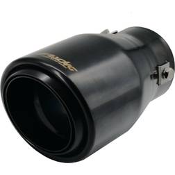 Simoni Racing Exhaust Tip Round Angled Stainless Steel Black 90x150mm Mounting 39->64mm SR TRX108N